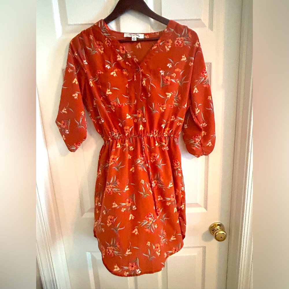 Vine and Valley orange floral dress